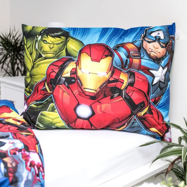 Avengers Brands påslakanset / bäddset, 140x200 cm, 70x90 cm, bomull
