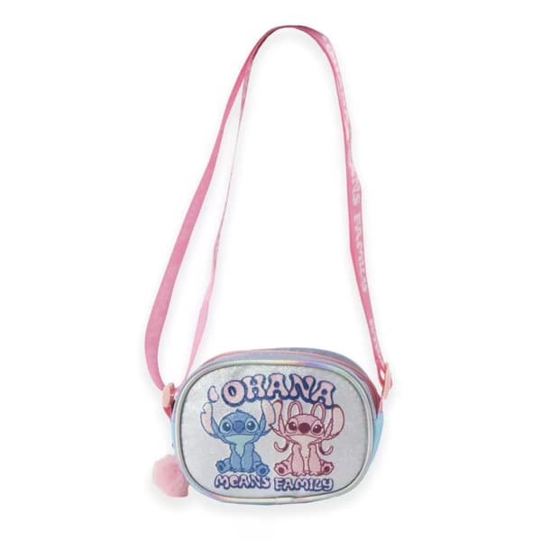 Disney Lilo and Stitch Ohana glittrig axelväska
