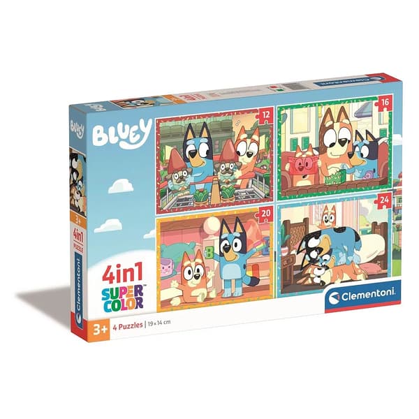 Bluey 4-i-1 Pussel Clementoni 12-24 bitar