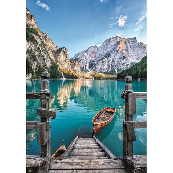 Cities Braies Lake Italien 500-bitars pussel Clementoni