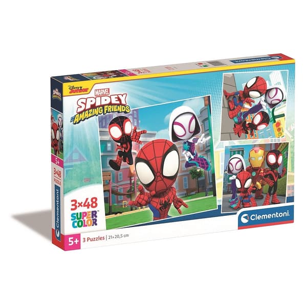 Spindelmannen Spidey 3x48 bitars pussel Clementoni