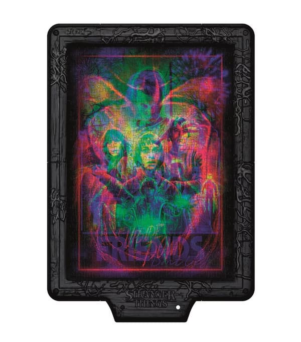 Stranger Things Upside Down pussel med 520 bitar och LED-ram från Clementoni