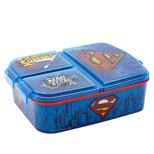 Matlåda Lunchbox Stålmannen 3-fack Blå