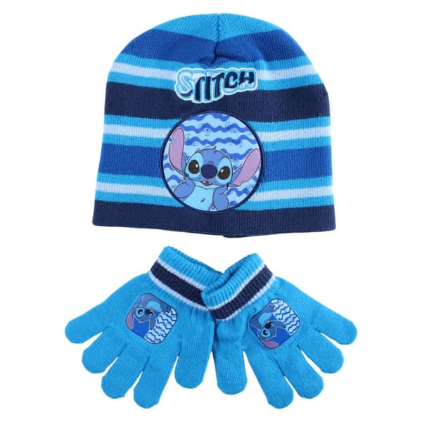 Disney Lilo and Stitch Cosmic Waves barnmössa och vantar set