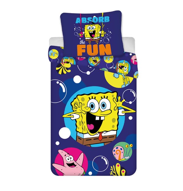 SpongeBob Fun barnbäddset 100×135 cm, 40×60 cm