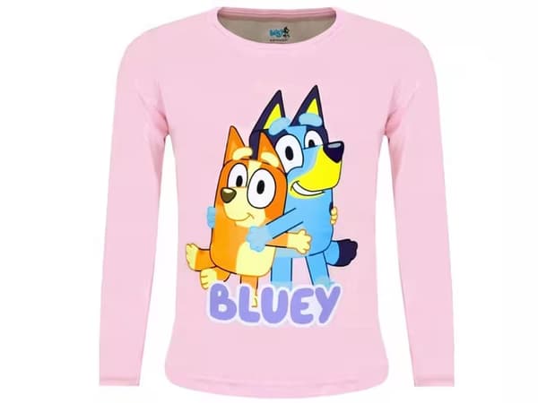 Bluey Hug Pink barntröja med lång ärm, 4 år / 104 cm