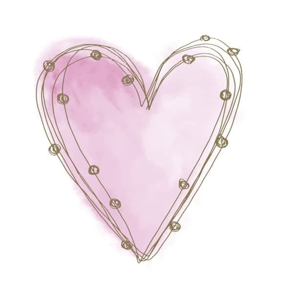 Colour Pastellrosa hjärtnapkin 20-pack 33x33 cm