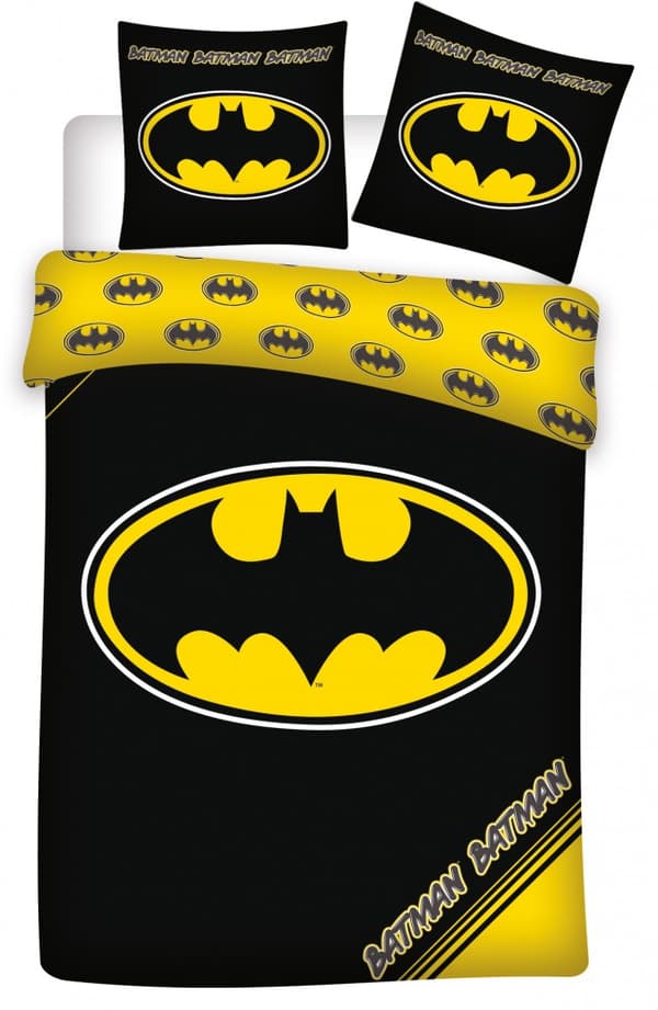 Batman påslakanset Logo 140x200 cm, 70x90 cm