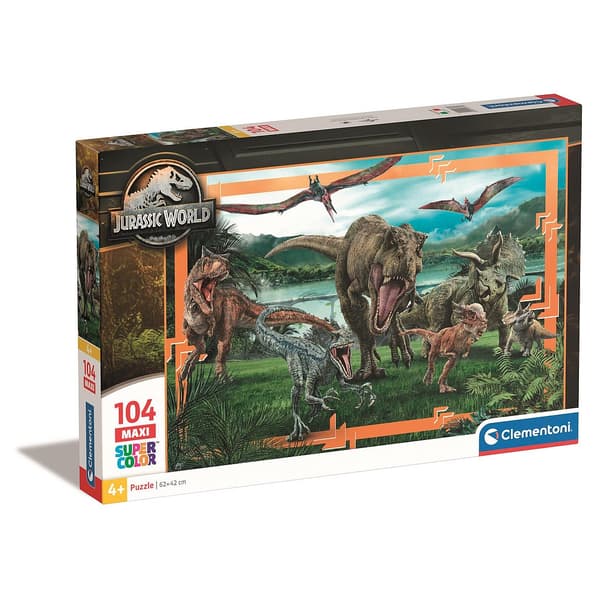 Jurassic World Predator-Prey 104 bitars maxi-pussel Clementoni