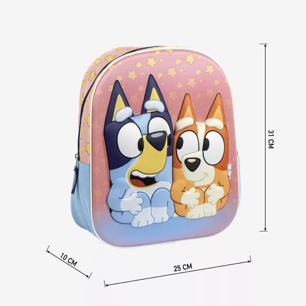 Bluey Stjärnor 3D Ryggsäck, väska 31 cm