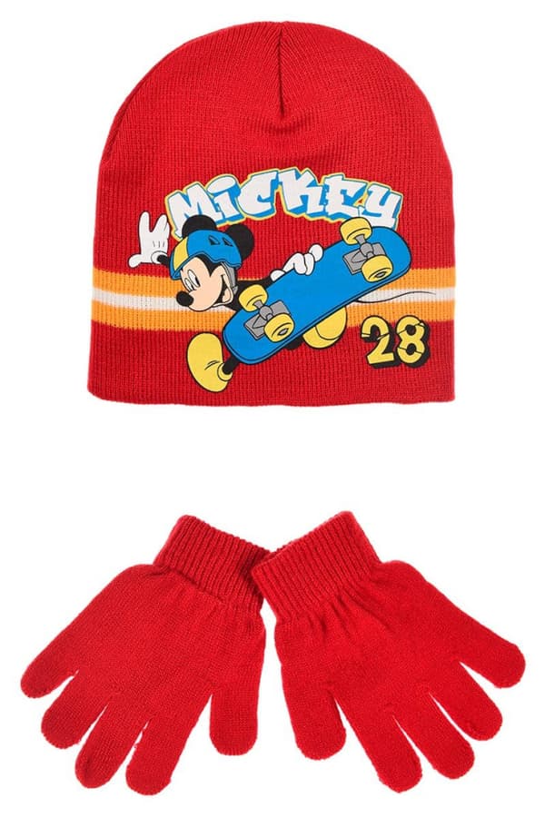 Disney Mickey Skate barnmössa och vantar set 52 cm