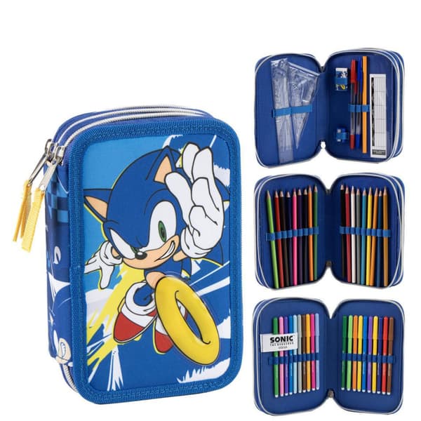 Sonic the Hedgehog pennfodral med 3 våningar