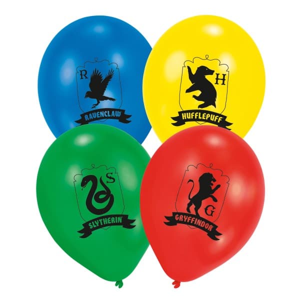 Harry Potter Houses ballong, 6-pack 27,5 cm