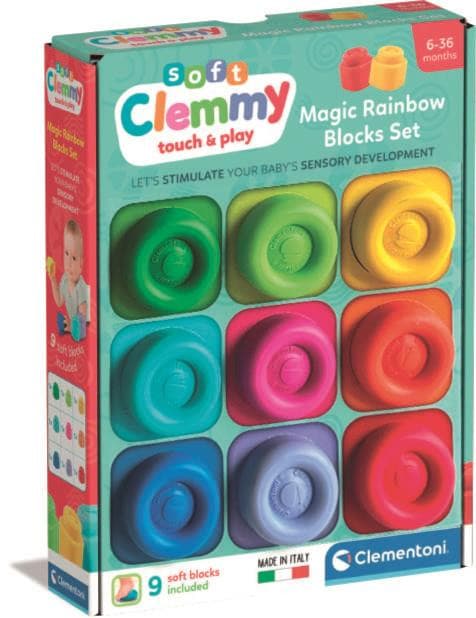 Colour Clemmy mjukt byggset 9 delar Clementoni