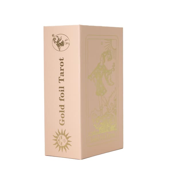 Tarotkort i Rosa Presentask med Rubinfolie – med Guidehäfte