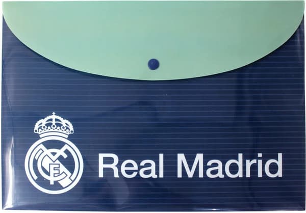 Real Madrid blå A4 dokumentfodral