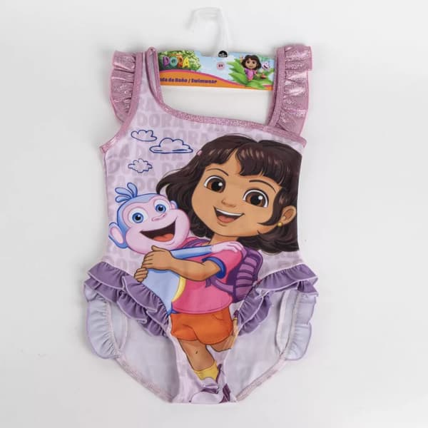 Dora badräkt barn – Lila 98 cm