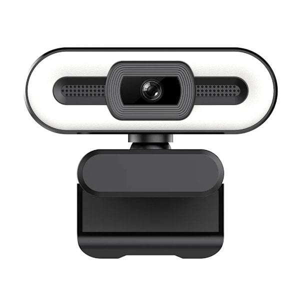 4K USB Plug & Play -verkkokamera sisäänrakennetulla mikrofonilla ja valaistuksella suoratoistoon, videopuheluihin, videoneuvotteluihin ja online-opetukseen