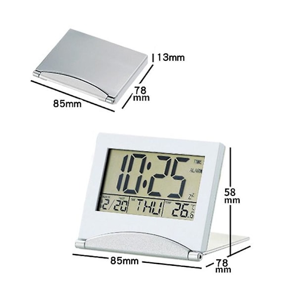 Digital resetimer LCD-klocka Kompakt LCD-bordsklocka