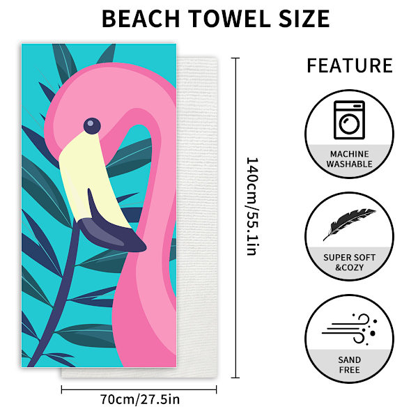 Mikrofiberlätt tunn strandhandduk Strandfilt Snabbtorkande handduk: Kompakt, sandfri, absorberande, sandtät