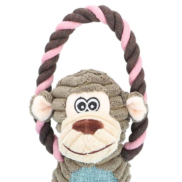 Monkey Plyschleksak för Hundar - Interaktiv Träning Leksak för Tugga Bita Tandrengöring och Skydd (stil 1)