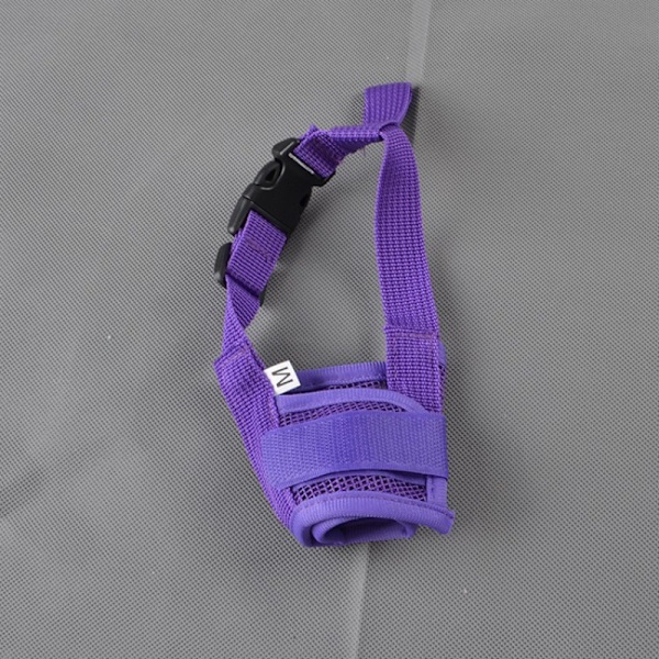 Hundejusterbar mundkurv i net - Stop med at tygge og gø - plejetilbehør（18-24 cm，5）