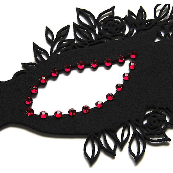 Maskeradmask venetianska masker Blomma halvansiktsmasker Kostymtillbehör för dansfester Karnevalbalbal Halloween Mardi Gras