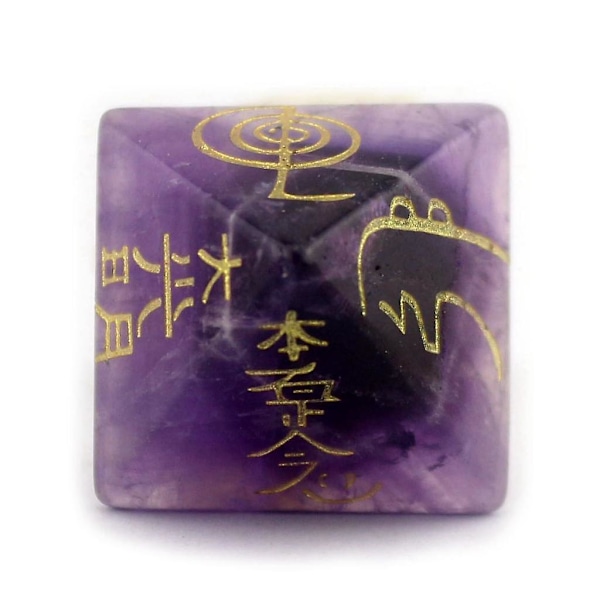 5xpyramid Kristall Energi Sten Metafysisk Reiki Ädelsten Present Lila