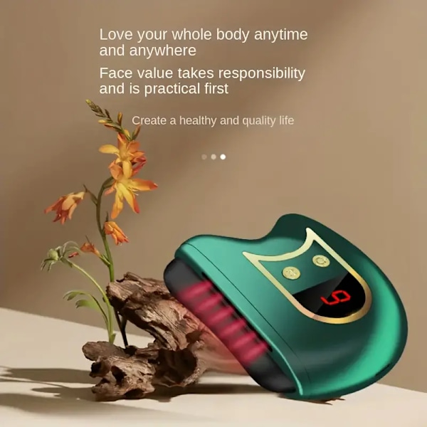 Elektrisk GuaSha-brett, Meridian Brush Massager Gua Sha-instrument, ni-trinns justering