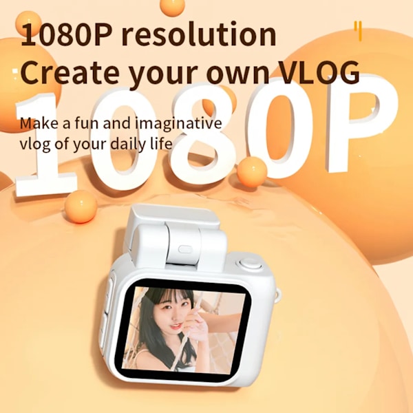 1080P Mini Digitaalikamera, Digitaalinen Videokamera 1,44 Tuuman Näytöllä, 90¡ã Kääntyvä Salama, 6 Sisäänrakennettua Suodatinta, Latautuva Akku