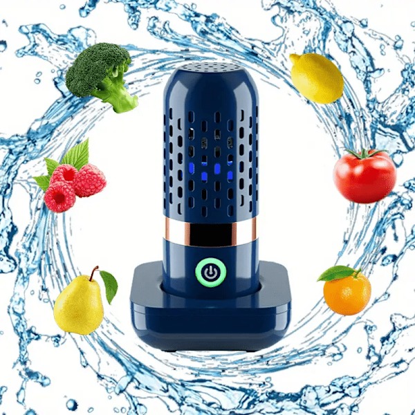 Vegetable and Fruit Cleaner Machine, Device with OH-ion Purification Technology 250min Working time and Wireless Charging, for Cleaning Fruit, Grain