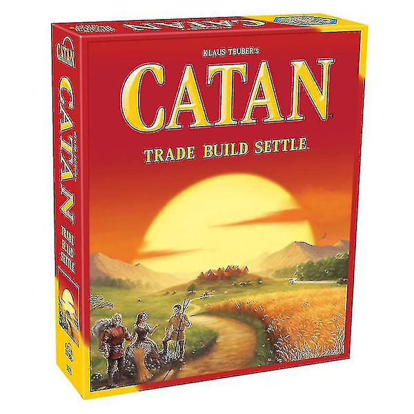 Engelska Gränsöverskridande Hot Selling Brädspel Våglängd Våglängd Radio Vågsynkronisering Barn Vuxen Schackspel Partihandel（Catan Basic Red Box）
