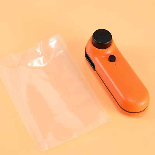 Mini Bag Sealer - Oppladbar bærbar mini varmeforsegler oppbevaringspose plastpakket snackforsegling klipsposer håndholdt varmeforsegler plastposeforsegler