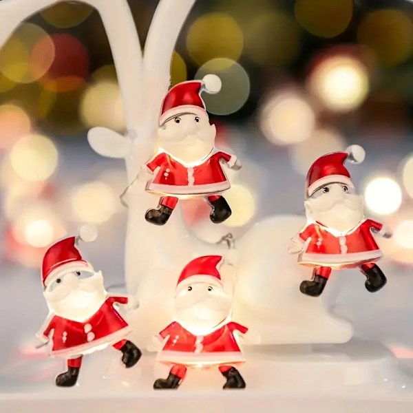 20 LED Julemandslyskæder, Julemandsklokke Lysstreng, Kobbertrådslys, til Jule- og Halloweenpynt