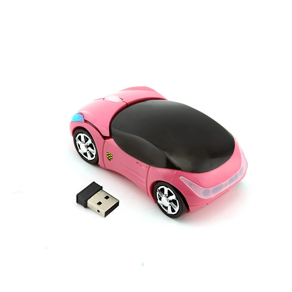 2.4G trådlös bilmus med USB-mottagare 1600DPI optisk mus för PC-dator bärbar dator surfplatta, hög söt mus för Win XP//Win7/ME/2000/för Mac OS
