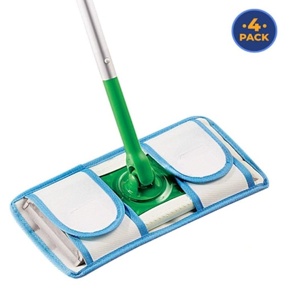 Gjenbrukbare mikrofibermoppputer, slitesterke maskinvaskbare moppputer, gjenbrukbare gulvmoppputer, Swiffer-kompatible tørre moppputer