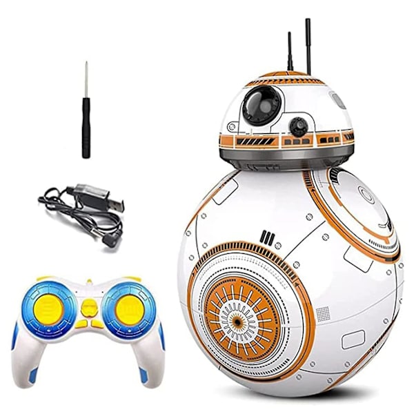 2.4g Fjärrkontroll Robot Intelligent Star Wars Uppgradera Rc Bb8 Robot Med Musik Ljud Actionfigur Present Leksaker Boll Bb-8 För Barn