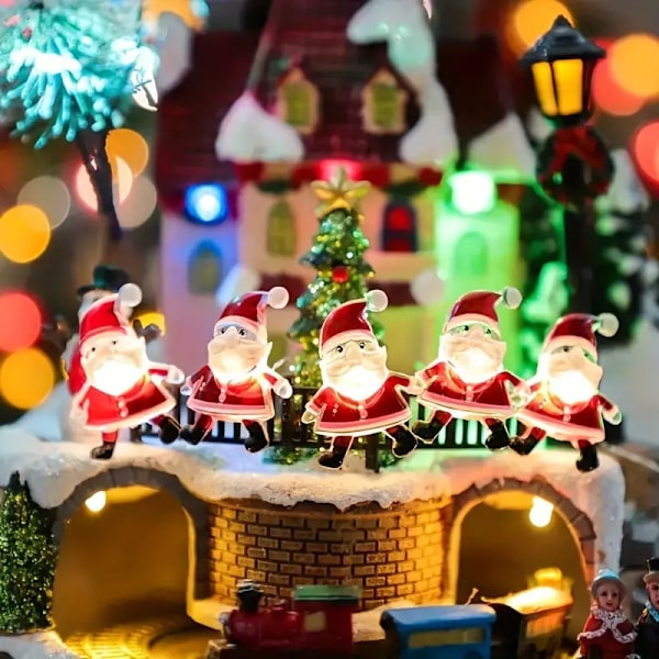 20 LED Julemandslyskæder, Julemandsklokke Lysstreng, Kobbertrådslys, til Jule- og Halloweenpynt