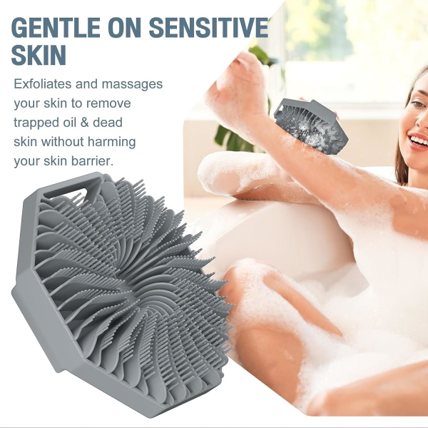 Silikon Body Cleansing Brush Soft Shower Gel Body Cleansing Brush (Rosa)