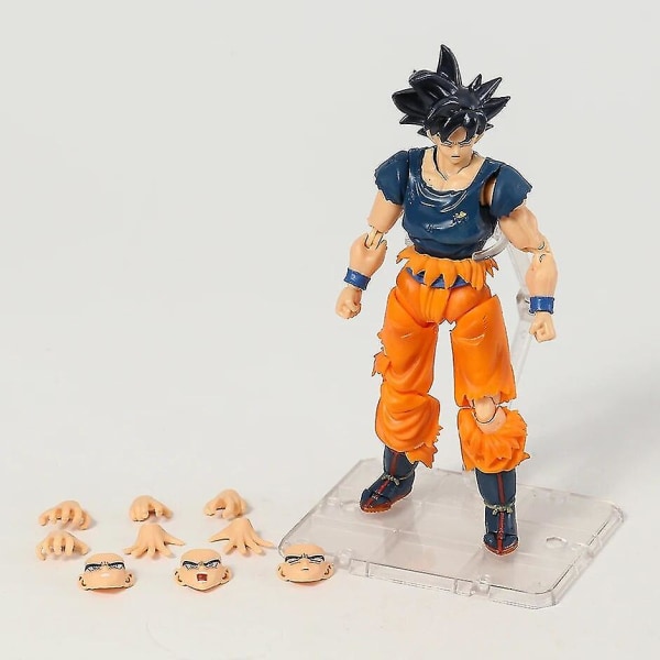 Dragon Ball Super Son Goku Bandai Ultra Instinct Sign SHF Action Figur Toy（Vegeta D-låda）