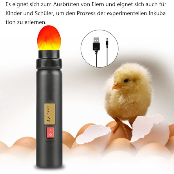 Ruvningslampa Kycklingägg Inkubator Helt Automatisk Inkubator Ljusstark Lampa