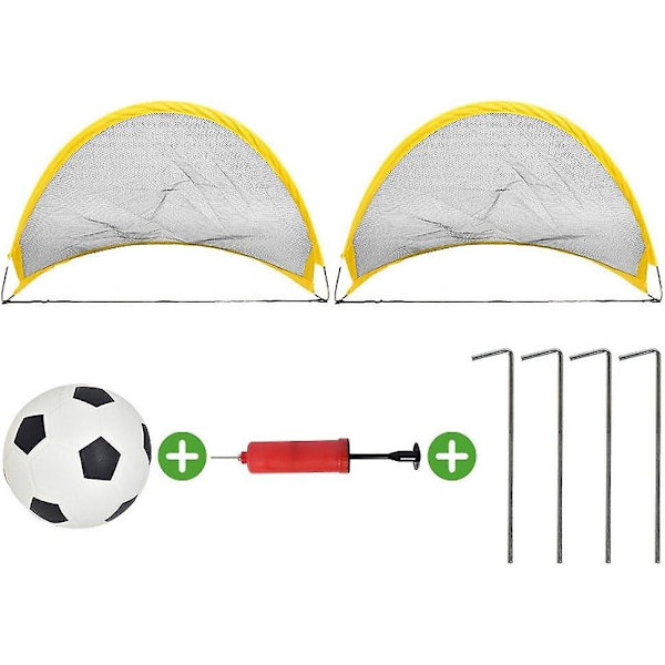 Sammenfoldelig fodboldmål, fodboldlegetøjsmål, bærbar fodboldbur, fodboldmål med minibold til 3+ LO-Ron