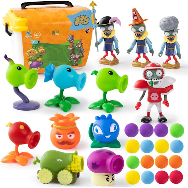 Plants vs Zombies Leksaker 12 st vs PVZ Actionfigurer Set Spel Perfekt Födelsedag Jul för Pojkar och Flickor - med Slagfält Karta