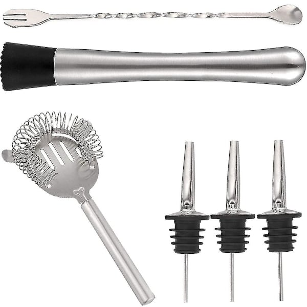 Cocktail-valmistussarja, cocktail-shaker-setti, cocktail-lahjasetti jalustalla Cocktail-setti Baarityökalusarja Bart