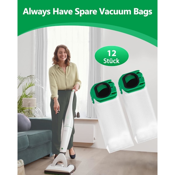 Imurin suodatinpussit yhteensopivat Vorwerk Kobold VB100 FP100:n kanssa, premium-suodatinpussit korvaavat pölypussit Kobold VB100 imurin suodatinpusseille