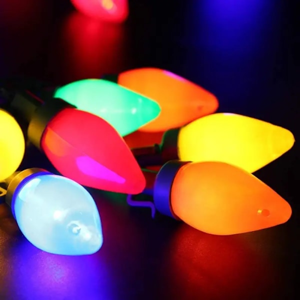 20LED Solcelled Julepynt Jordbær Pære Vandafvisende Udendørs LED Farvet Lysstreng Juletræ Dekoration Lys