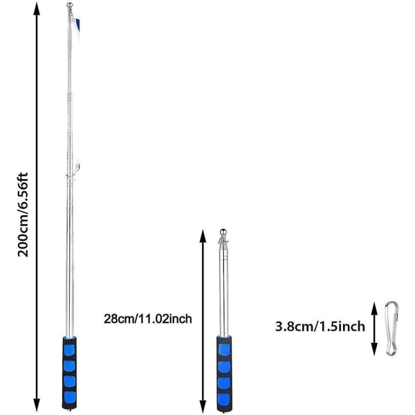 Telescopic Pointer 4stk uttrekkbar håndholdt presentatør Uttrekkbar tavle