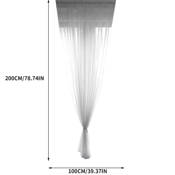 3-pack vita gardiner, transparent gardinuppsättning, moderna sovrums- och vardagsrumsgardiner, 100 x 200 cm