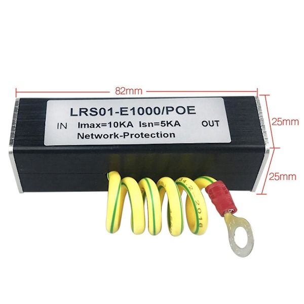 100/1000m Poe Ip Camera Network Rj45 Poe Surge Protector Skyddsenhet Avledare Spd 1000m