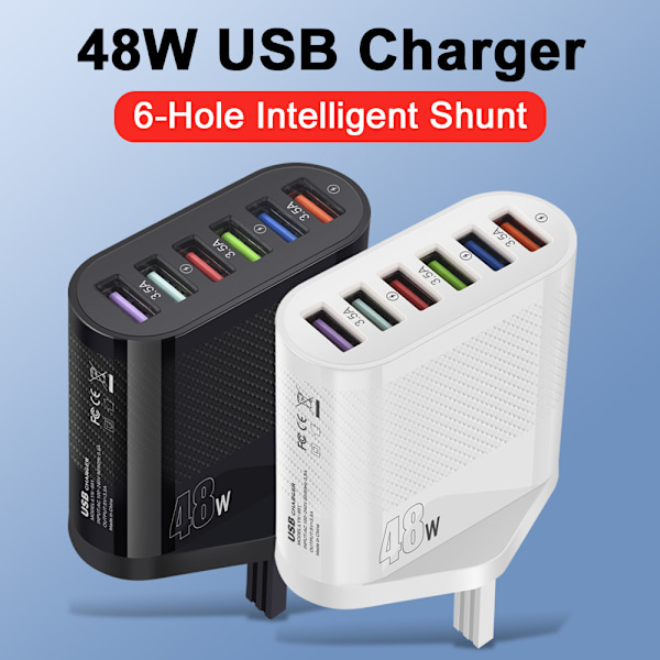 Snabbladdningsadapter Typ C, Universal 65W USB C-laddare, Multi-enhetsladdningsadapter, Kompakt USB Typ C-strömadapter med snabbladdningshuvud